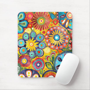 Tapis De Souris Fun Hippie à motif de fleur