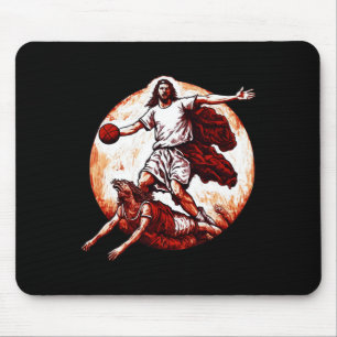 Tapis De Souris Fun Jésus Traversant Le Diable Christian Bysketby