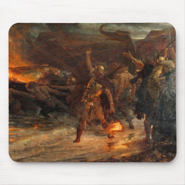Tapis De Souris Funérailles d'un viking (par Frank Dicksee) (Devant)
