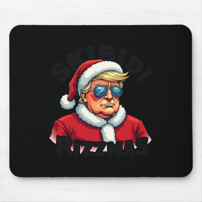 Tapis De Souris Funky Trump Noël Père Noël Trump Skibidi Ri (Devant)