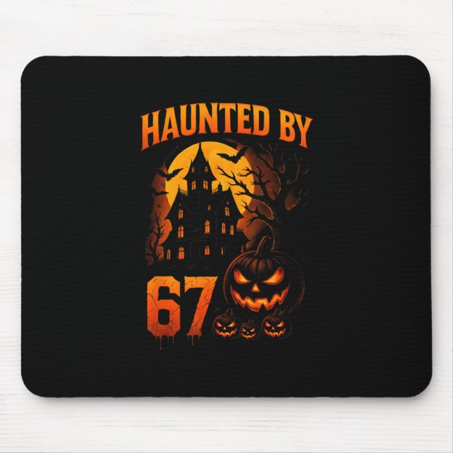 Tapis De Souris Funny 67 Meme Halloween Haunted Spooky Six Seven P (Devant)