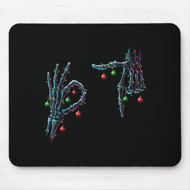 Tapis De Souris Funny 67 Meme Skeleton 67 Christmas Holiday Women  (Devant)