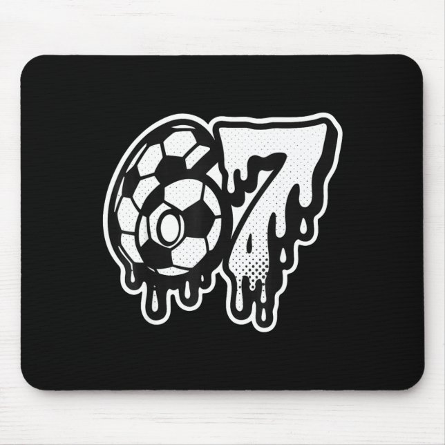 Tapis De Souris Funny 67 Meme Slang Soccer Ice Cream Drip Six Seve (Devant)