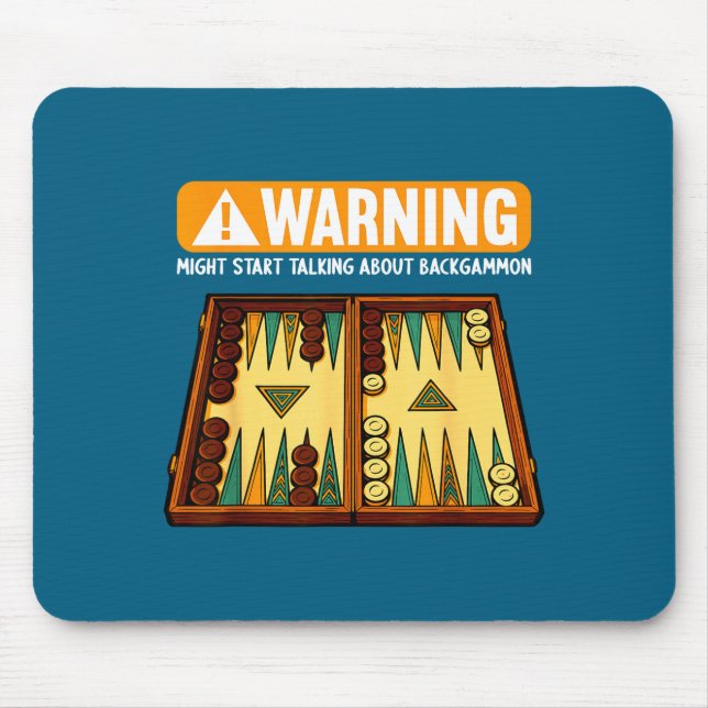 Tapis De Souris Funny Backgammon  (Devant)
