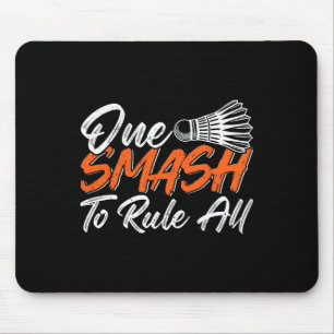 Tapis De Souris Funny Badminton Humour Smash Shuttle Birdie Sport 