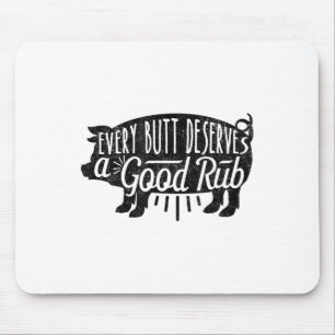 Tapis De Souris Funny Barbecue Barbecue Porc Chaque Butt Aime Méri