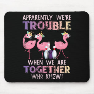 Tapis De Souris Funny Bowling Flamant rose