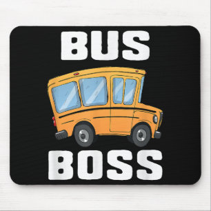Tapis De Souris Funny Bus Boss School Bus Driver