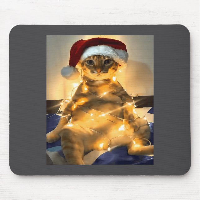 Tapis De Souris Funny Cat Christmas Meme Shirt Cute Holiday Meme C (Devant)