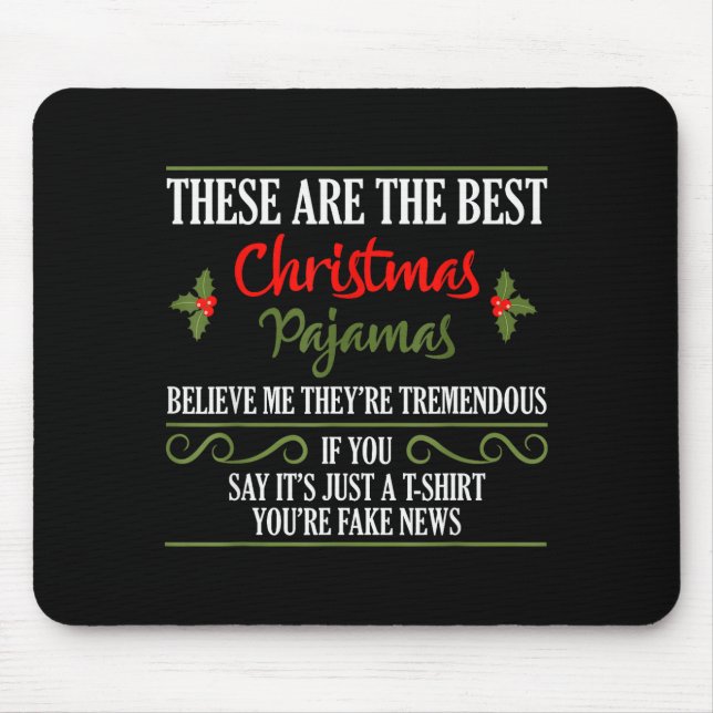 Tapis De Souris Funny Christmas Pajamas Donald Trump Gag Joke Pjs  (Devant)
