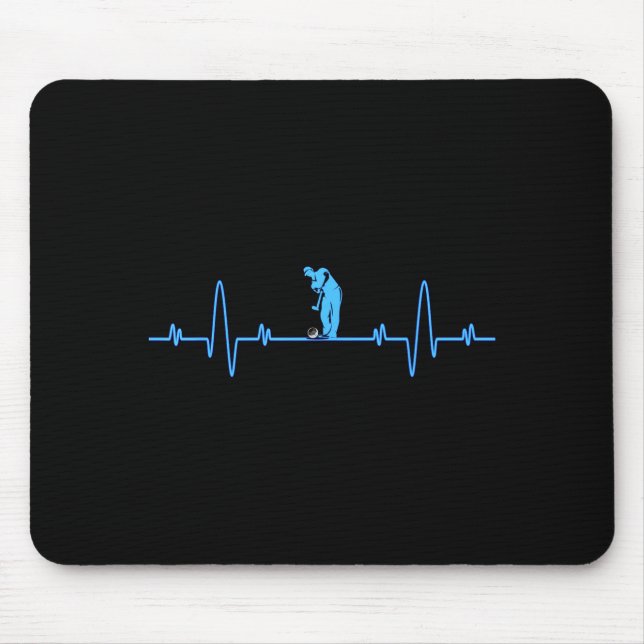 Tapis De Souris Funny Golf Heartbea - Golfers Men Women Cool  (Devant)