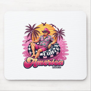 Tapis De Souris Funny Gulf Of Usa America 2025 Plage Rose Trump 20