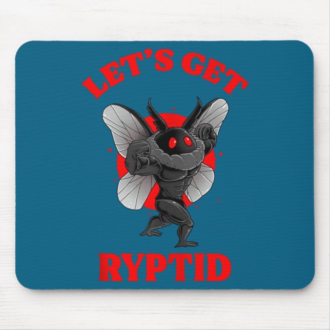 Tapis De Souris Funny Gym Mothman Shirt Cryptid Let's Get Ryptid G (Devant)