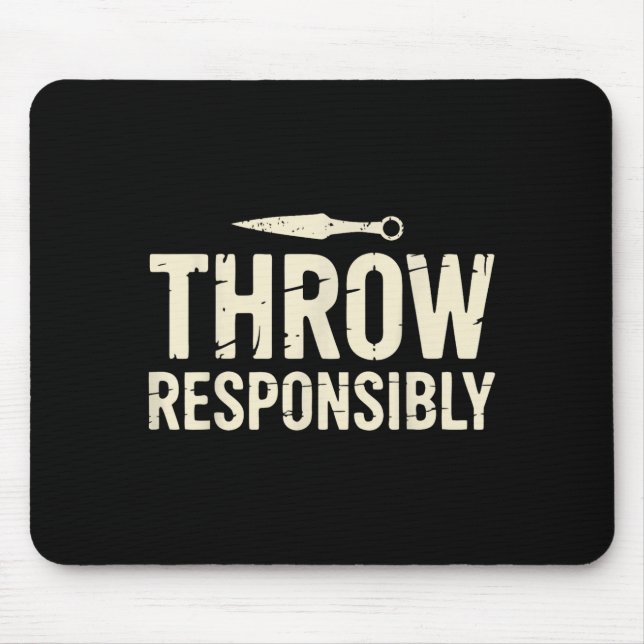 Tapis De Souris Funny Knife Throwing  (Devant)