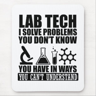 Tapis De Souris Funny lab tech cite laboratoire technicien humour