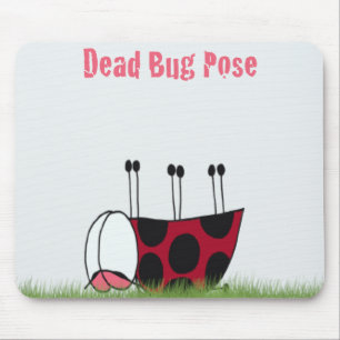 Tapis De Souris Funny Ladybug Dead Bug Yoga Pose