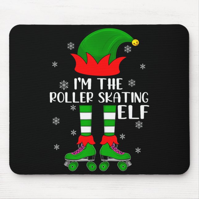 Tapis De Souris Funny Matching Group The Roller Skating Elf Christ (Devant)