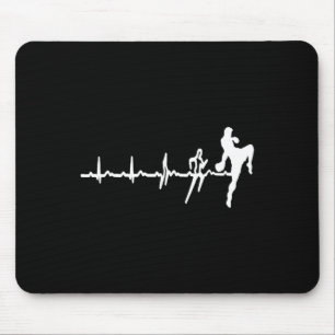 Tapis De Souris Funny Muay Thai Battement de coeur Coup de pied Bo