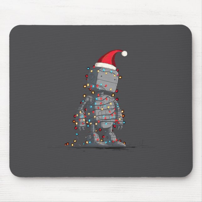 Tapis De Souris Funny Robot Christmas Graphics Lights Lover Long S (Devant)