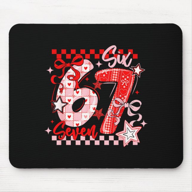 Tapis De Souris Funny Six Seven 6 7 Meme Valentine Girl  (Devant)