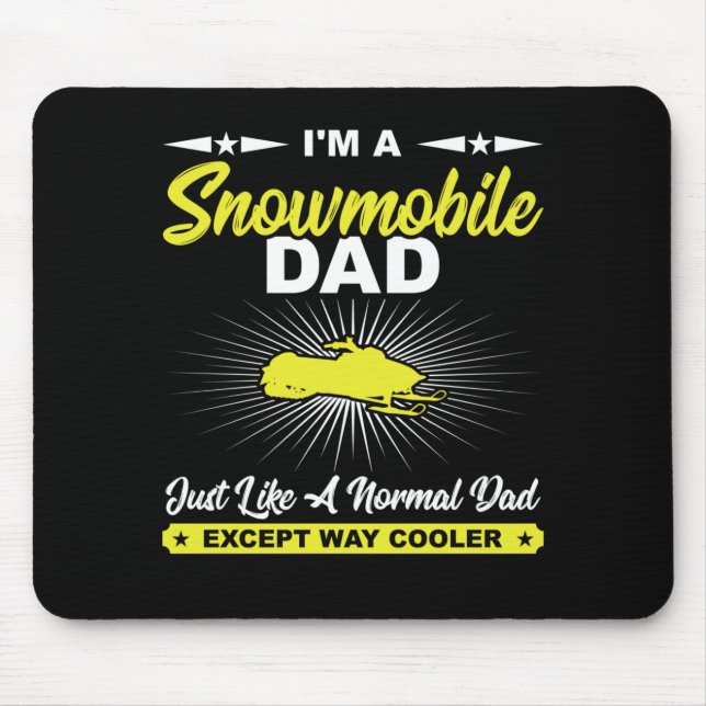 Tapis De Souris Funny Snowmobile Papa Snowmobile Rider Cadeau T-sh (Devant)