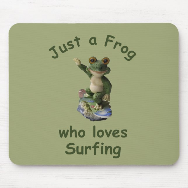 Tapis De Souris Funny surf Kawai grenouille (Devant)