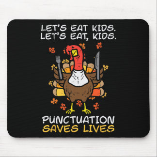 Tapis De Souris Funny Thanksgiving Teacher Turkey Lets Eat Kids Pu