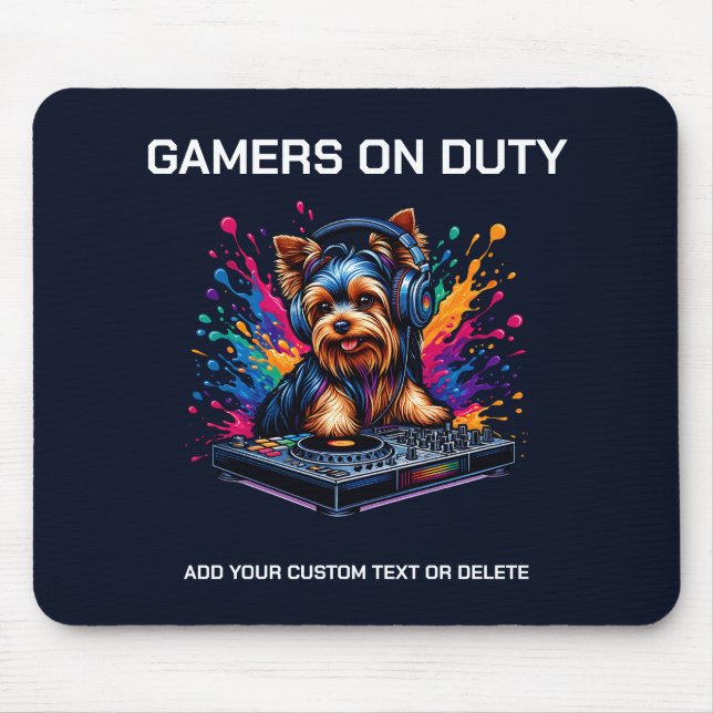 Tapis De Souris Funny Yorkshire Terrier Gaming Amoureux des animau (Devant)