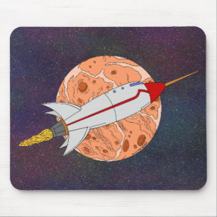 Tapis De Souris Fusée Rétro 2026