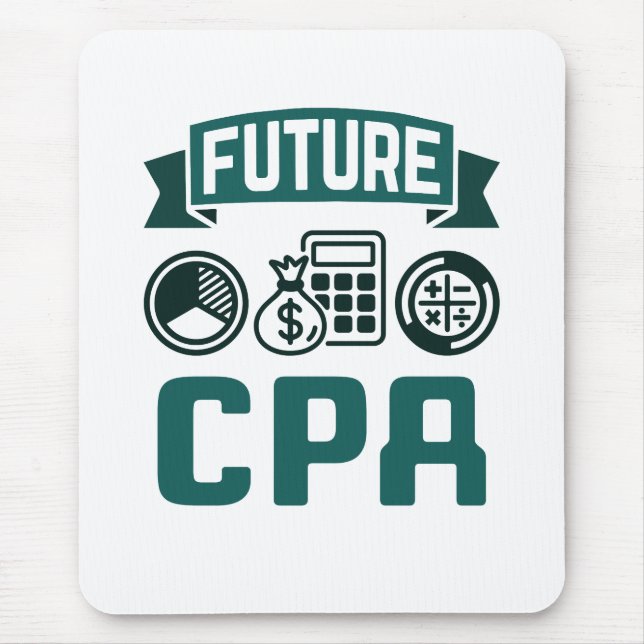 Tapis De Souris Futur diplôme en comptabilité CPA (Devant)