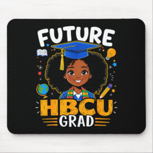 Tapis De Souris Futur Enfant Diplômé Hbcu Fille Noire Afro Mois De