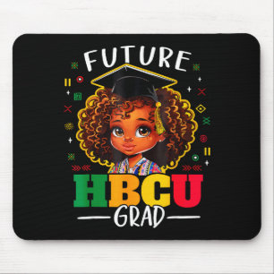 Tapis De Souris Futur étudiant Hbcu enfants fille noire afro histo