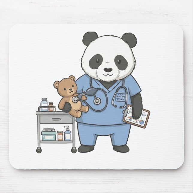Tapis De Souris Future RN Panda: Adorable Medical Student  (Devant)