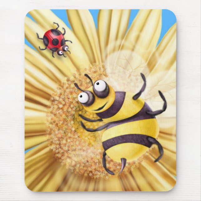 TAPIS DE SOURIS GAFFEZ L'ABEILLE AIMANT LA DAME BIRD (Devant)