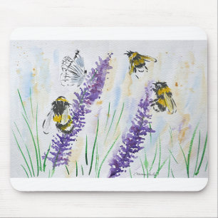Tapis De Souris Gaffez les abeilles et la lavande