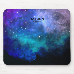Tapis De Souris Galaxie de Cool nébuleuse bleue personnalisée