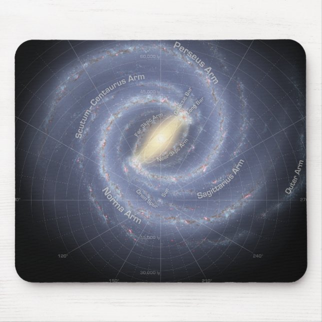 Tapis De Souris Galaxie de la Voie Lactée (annotée) (Devant)