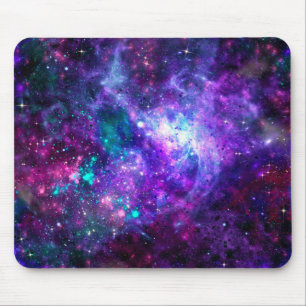 Tapis De Souris Galaxie spatiale violette Espace cosmique Rose sar