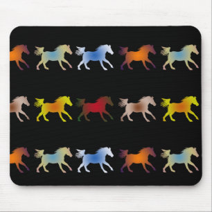 Tapis De Souris Galoping Ponies sur Noir