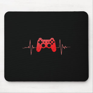 Tapis De Souris Gamer Heartbeat Pulse Video Game Controller Jeu