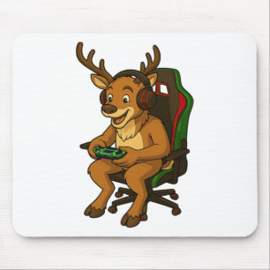 Tapis De Souris Gamer Noël Renne Gaming Jeu Vidéo Garçons Gi