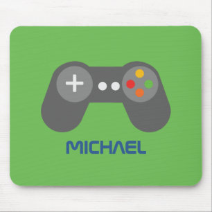 Tapis De Souris Gamer visuel vert d'amusement
