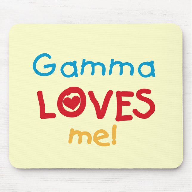 Tapis De Souris Gamma aime mes t-shirts et cadeaux (Devant)