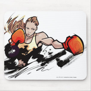 Tapis De Souris Gant de boxe de port de femme