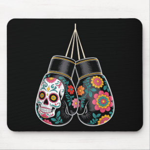 Tapis De Souris Gants de boxe de style vintage mexicain Aztec Maya