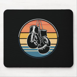 Tapis De Souris Gants de boxe rétro accrochés Boxe kickboxing Amou