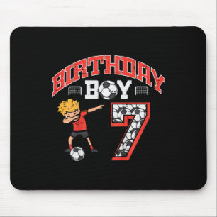 Tapis De Souris Garçon d'anniversaire 7 Football Dab 7ème Sept Ans