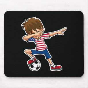 Tapis De Souris Garçon de football américain Dabbing Maillot États