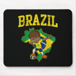 Tapis De Souris Garçon de football brésilien Dabbing Kid Hommes