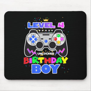 Tapis De Souris Garçon Niveau 4 Débloqué Jeu Vidéo 4ème Anniversai